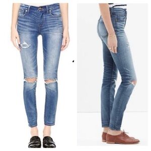 Madewell High Rise Skinny Jeans Women’s Distressed Stretch size 28